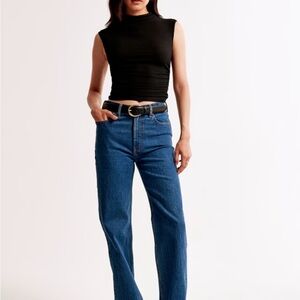 The A&F Paloma Mesh Rib Crepe Top